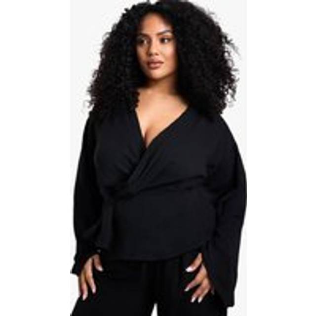 Womens plus KNOT DETAIL BLOUSE - Black - 16