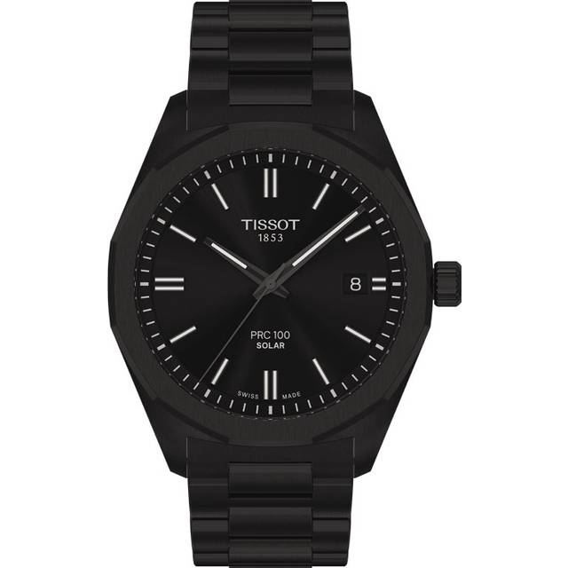 TISSOT PRC 100 Solar Quartz SS 39MM Black Men's Watch T151.422.33.051.00 / T1514223305100 - 39 mm