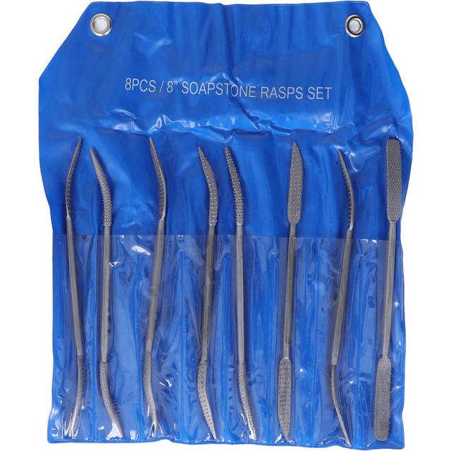 8Pcs Double Ended Rasp File 8in Wood File Set Alloy Steel for Carving Woodworking Polishing