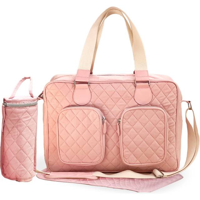 My Babiie Deluxe Changing Bag - Pink Quilted, One Colour