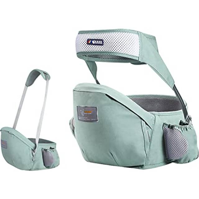 Hipseat Baby Carrier,Ergonomic Waist Stool Seat Pure Cotton Hip Seat Carrier with Safety Belt Protection & Single Shoulder Strap,Multi Positions for