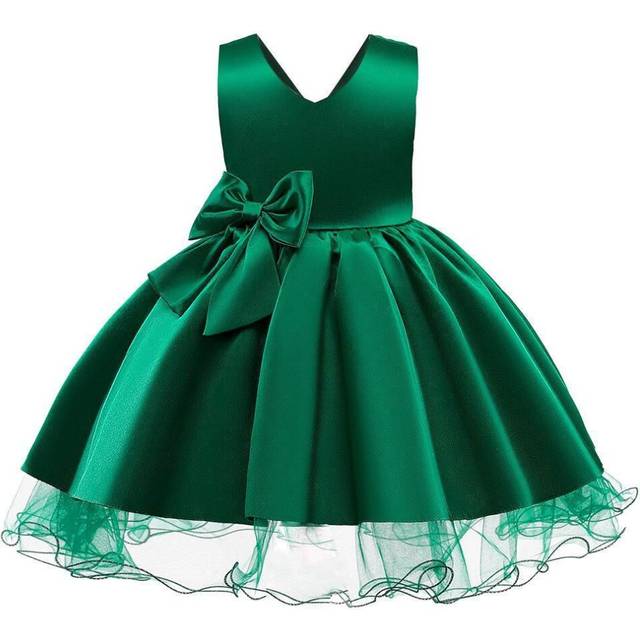 (green, 110) 3-10 Years New Year Dress Elegant Bridesmaid Dresses For Girls Wedding Party Gown White First Communion Ceremony Evening Dress Kids Summe