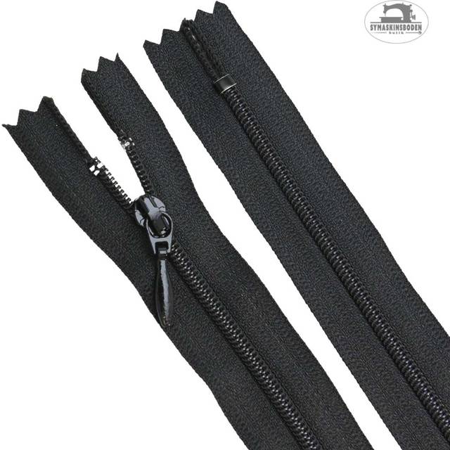 Blixtlås 60 cm ej delbar 4 mm svart YKK