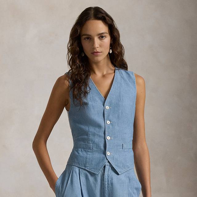 Polo Ralph Lauren, Vests, female, Blue, 2XS, Stylish Vest