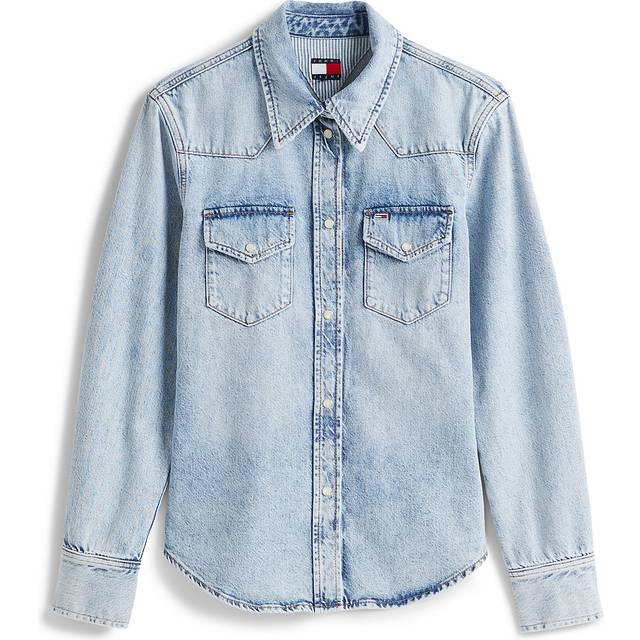 Skjorta Tommy Jeans Regular Western Shirt Denim XS