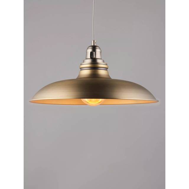 John Lewis Millhouse Ceiling Light, Antique Brass