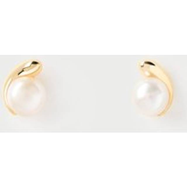 PDPAOLA Gold Plated La Perla Mini Stud Earrings For Women - gold/silver