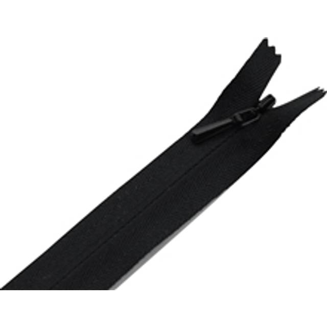 Dolt blixtlås 40 cm ej delbar 4 mm svart YKK