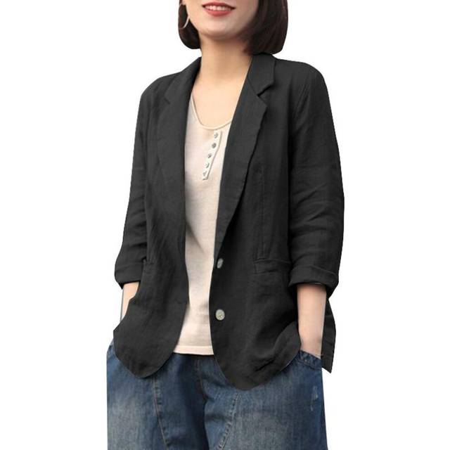 (black, XL) Zanzea Women Casual Turn Down Collar Long Sleeve Cardigan Outwear