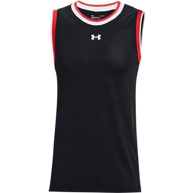 Under Armour Baseline Logo Contrast Basketball Tank Men Tops Black 1370238-001 M