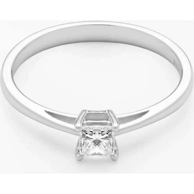 Mogul 18ct White Gold Princess Cut Diamond Engagement Ring, 0.33ct