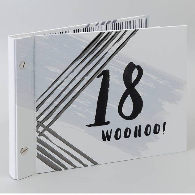 Luxe Birthday Guest Book With Photo Album by Hotchpotch - Grey 18th