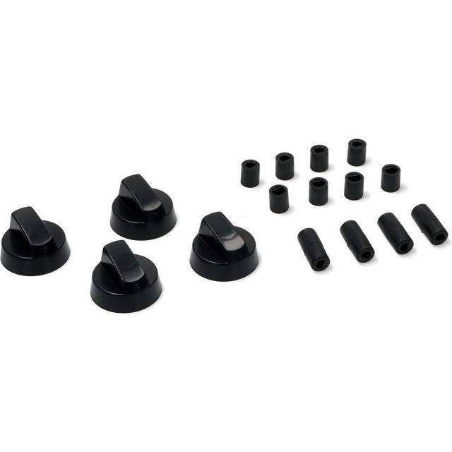 4 X Universal WHIRLPOOL Cooker/Oven/Grill Control Knob And Adaptors BLACK