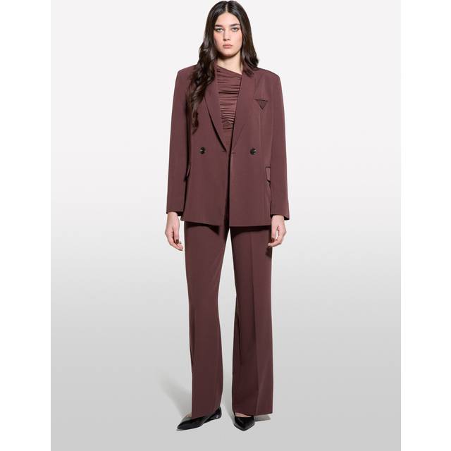SISLEY Double Breasted Tailored Blazer, Brown