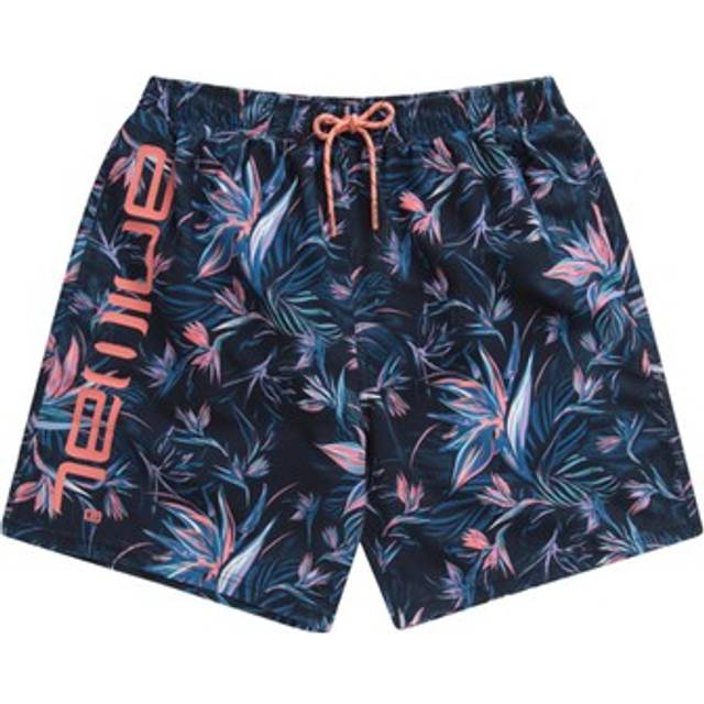 (XS, Pink) Animal Mens Deep Dive Leaf Print Boardshorts