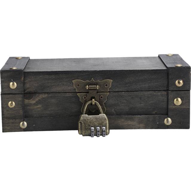 Vintage Storage Box Antique Style Jewelry Ornaments Organizer Retro Treasure Chest(6702ADH Gray