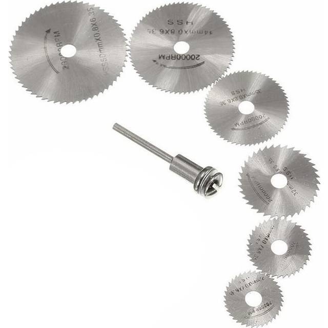 7Pcs Mini HSS Saw Disc Wheel Circular Cutting Blades Tools Black