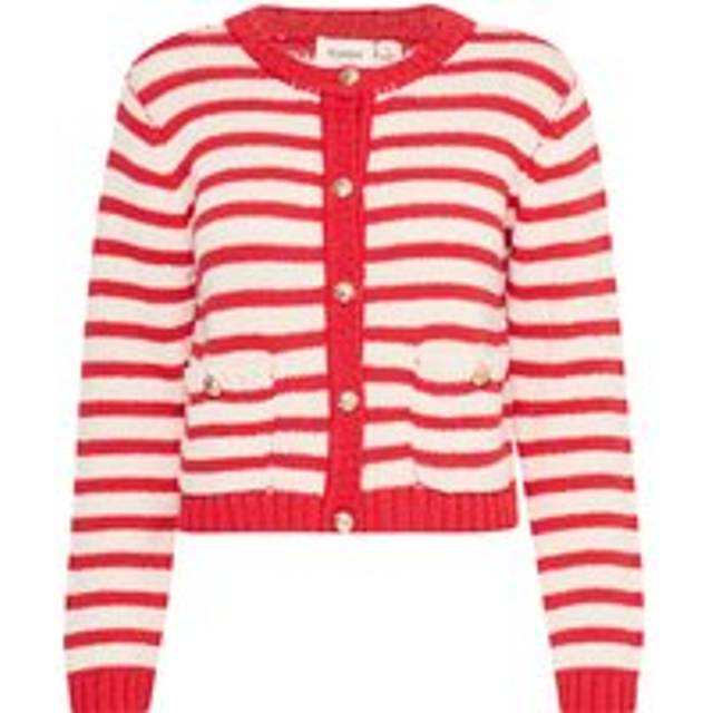 Fransa Frbelinda CAR 1 Dam Koftor & Cardigans Stl. S - Från Magasin - Poinsettia Mix (S)