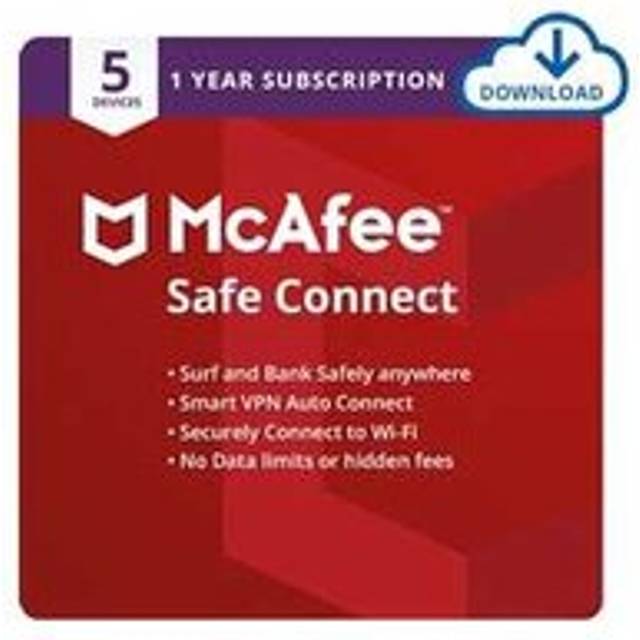Mcafee 2024 Safe Connect Vpn For 5 Devices | Wowcher
