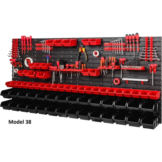(Model 38) Bin Storage Kit Wall Panel Rack Wall Mounted Unit
