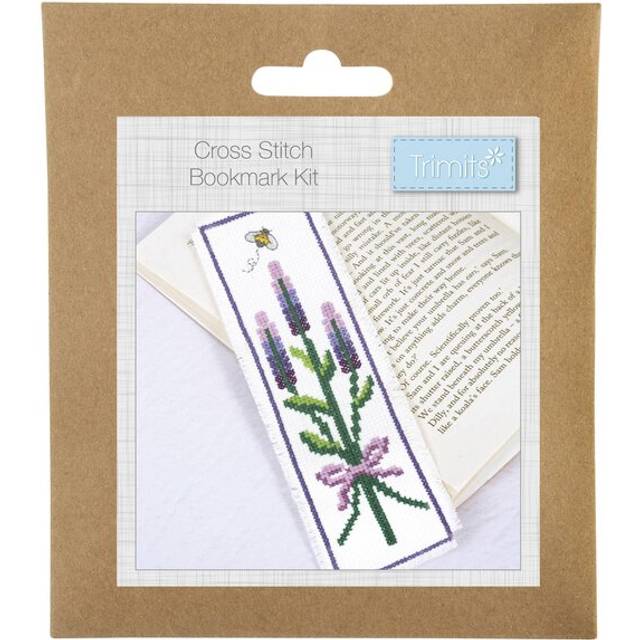 Trimits Lavender Counted Cross Stitch Bookmark Kit - Multicoloured
