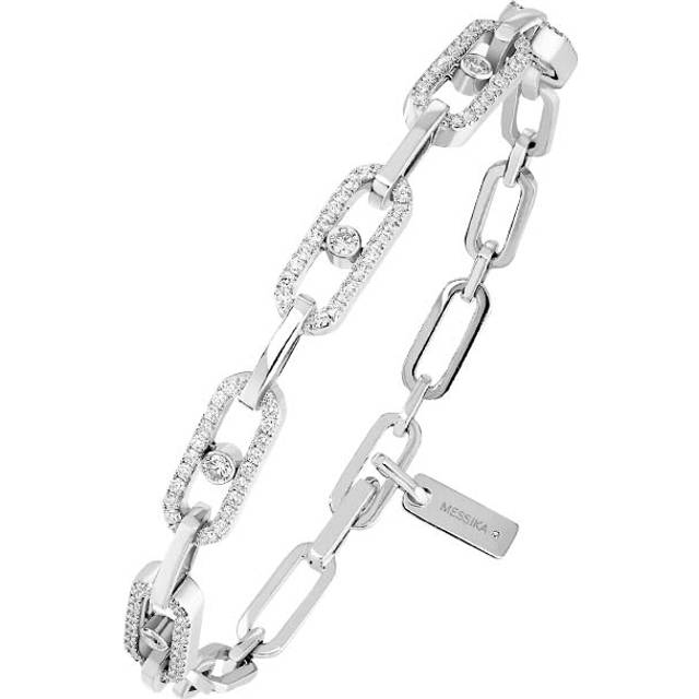 Messika Move Uno 18ct White Gold Diamond Multi Bracelet
