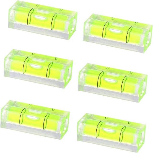 6Pcs Bubble Spirit Level 10X10X29mm Square Levels for Wall Frames