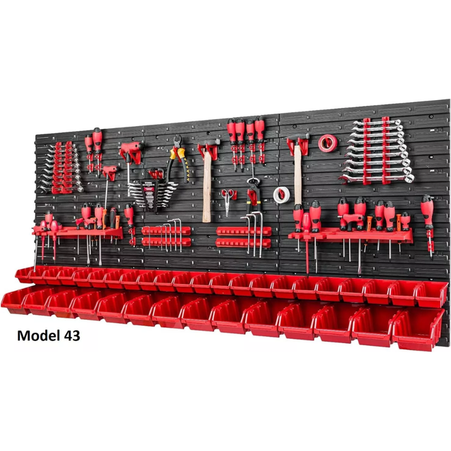 (Model 43) Bin Storage Kit Wall Panel Rack Wall Mounted Unit