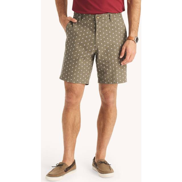 8.5" Printed Linen Deck Short