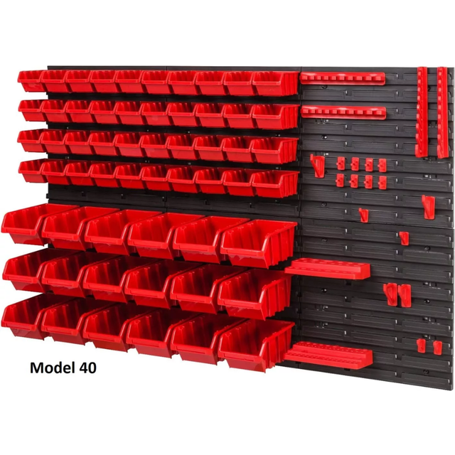 (Model 40) Bin Storage Kit Wall Panel Rack Wall Mounted Unit