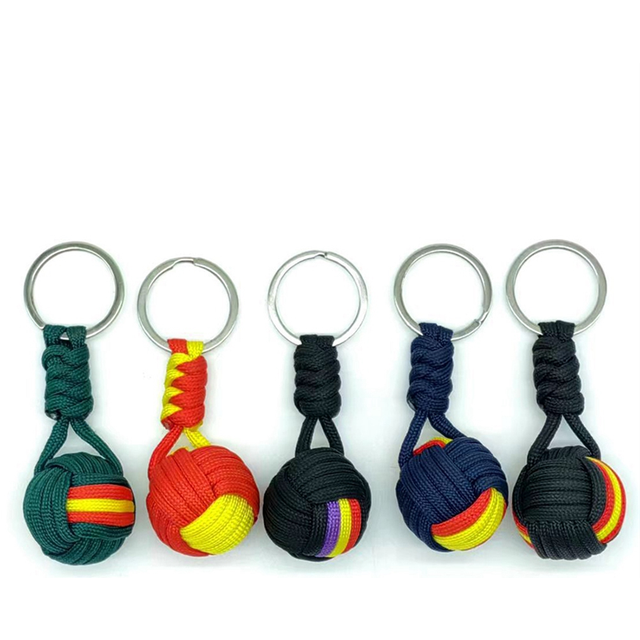 Self- Tools,Wooden Ball,Outdoor Umbrella Rope Weaving Key Ball