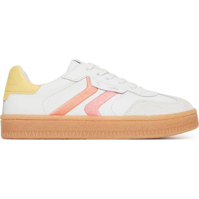 Tamaris Clamar Retro Gum Sole Trainer With Contrasting Stripes White