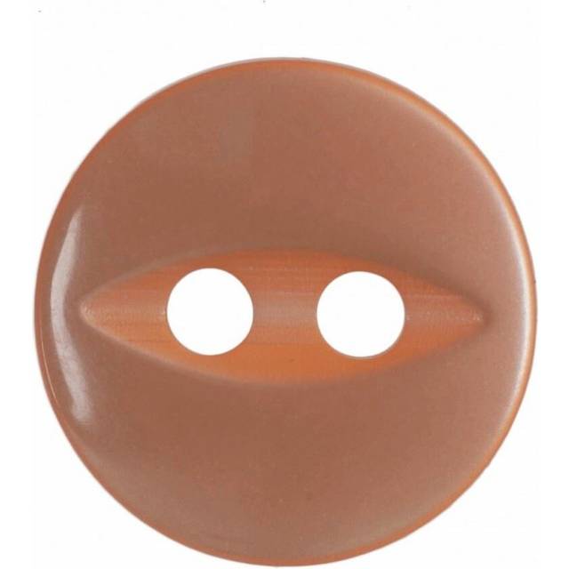 Hemline Round Fish Eye Buttons Orange