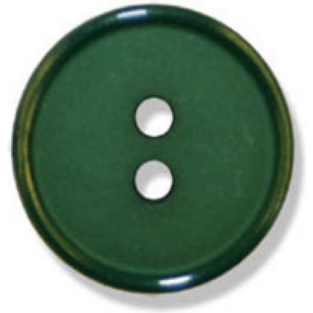 Trimits Round Plastic Buttons  Dark Green - each