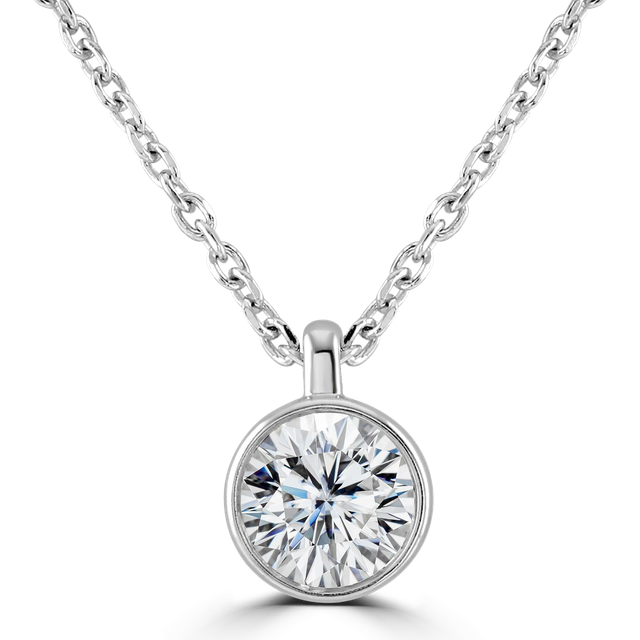 18ct White Gold 0.50ct Lab Grown Diamond Solitaire Necklace
