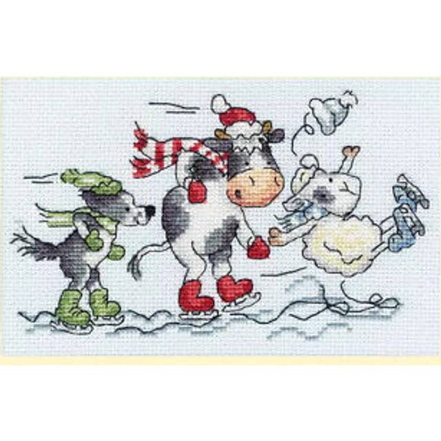 Almost, nearly, whoopsie - christmas card cross stitch kit by bothy threads