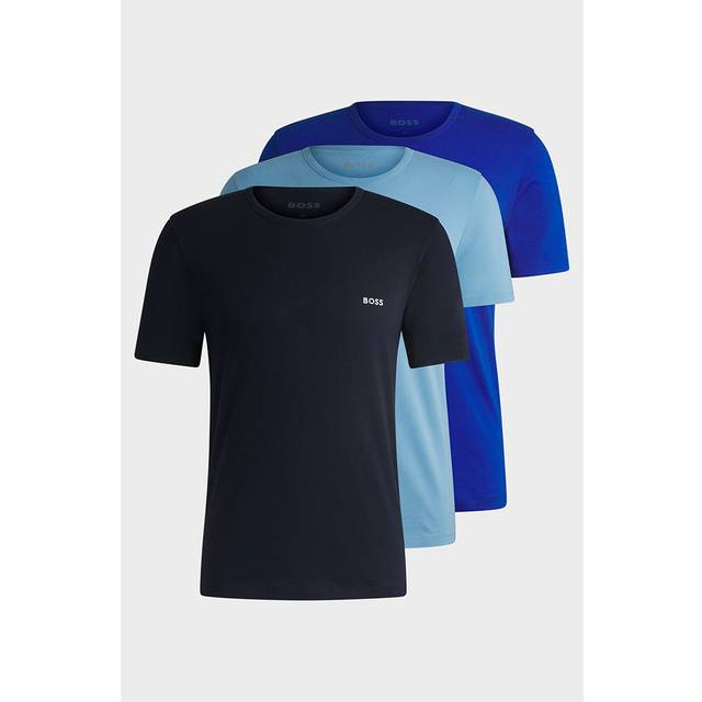 Hugo Boss Men's 3-Pack Classic T-Shirts, Blue - Black - Size: 42/Regular