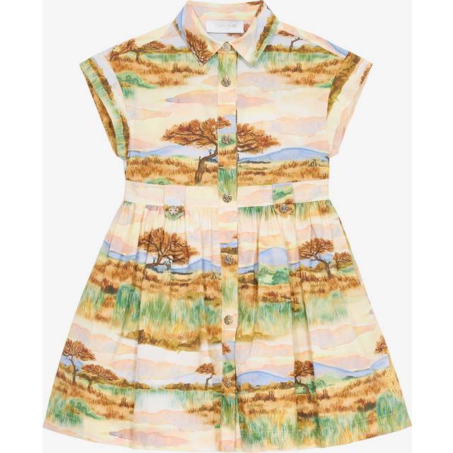 Roberto Cavalli Dress With Safari Print - Female Ready To Wear Light Brown