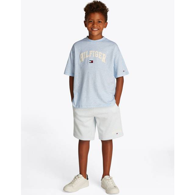 Tommy Hilfiger Kids' Varsity Logo T-Shirt, Breezy Blue Heather