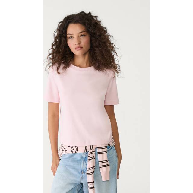 Stradivarius Basic heavy weight regular fit T-shirt Pastel pink XL