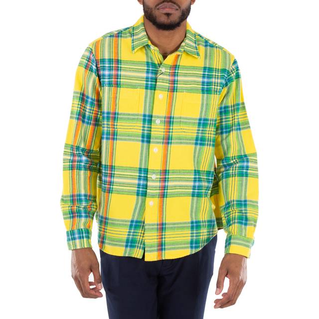 Polo Ralph Lauren Plaid-Check Flannel Shirt - Yellow