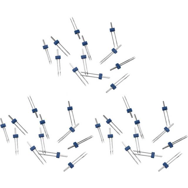 36 Pieces Twin Needles, Double Twin Needles with Plastic Box for Sewing Machine, 3 Sizes Mixed 2.0/ 90,3.0/ 90, 4.0/ 90