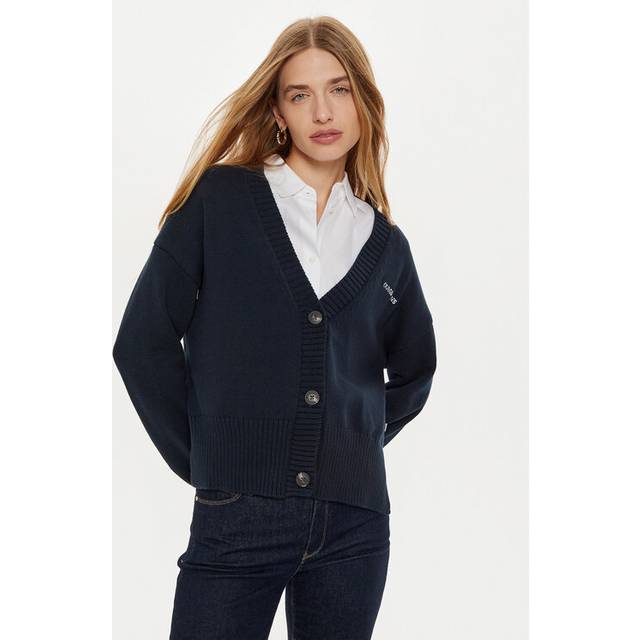 Guess Embroidered Logo Varsity Cardigan - Blue - XL