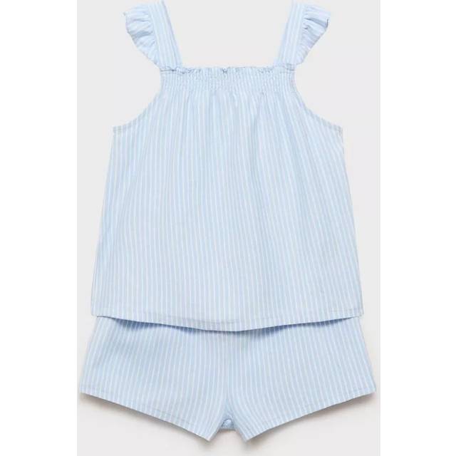MANGO Cotton Pyjama Shorts Pack |Blå |128