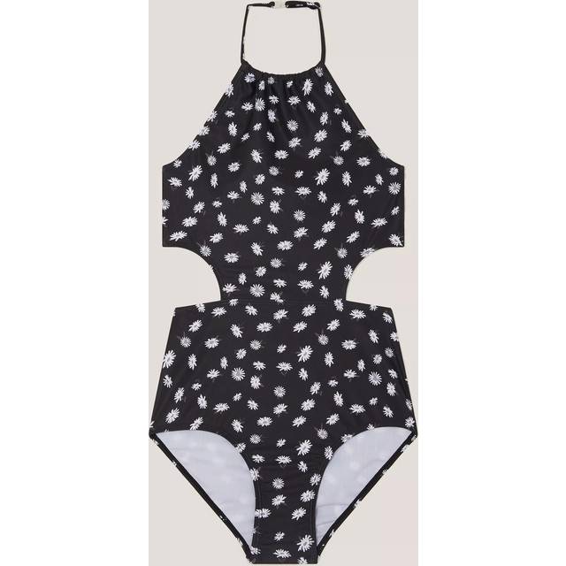 Monsoon Kids' Ditsy Print Swimsuit, Black