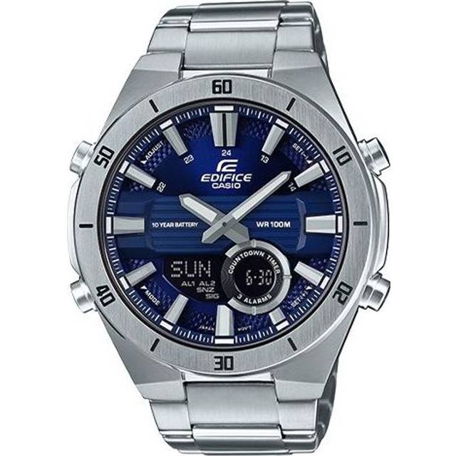 CASIO EDIFICE Quartz Waterproof Blue Watch Dial Mens Blue Analog/Digital Combo ERA-110D-2A - Free