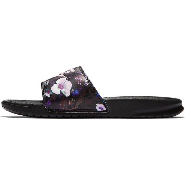 (WMNS) Nike Benassi JDI Print Floral (W) 'Black Purple' 618919-009 - Black/Purple - 5