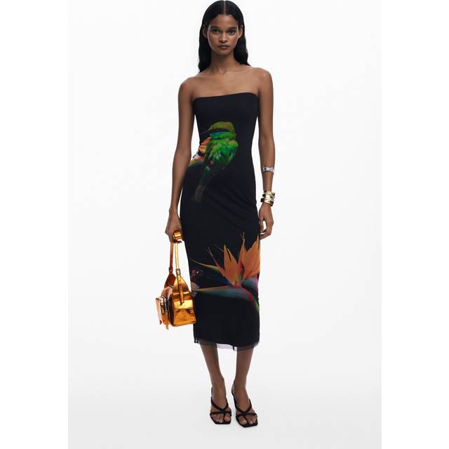 Desigual Sommerkjole - Lysegrèn/Orange