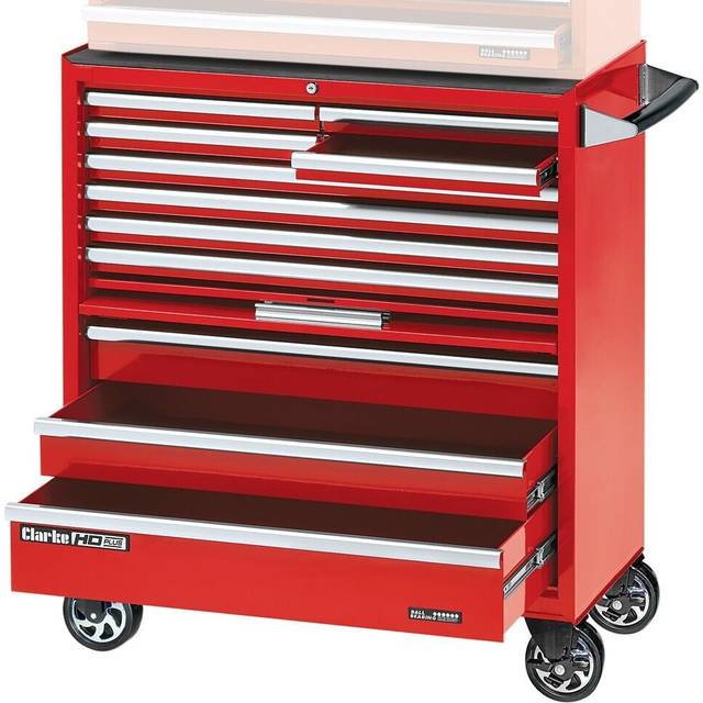 Clarke tool chest red 3 drawer step up ctc103c 7633016