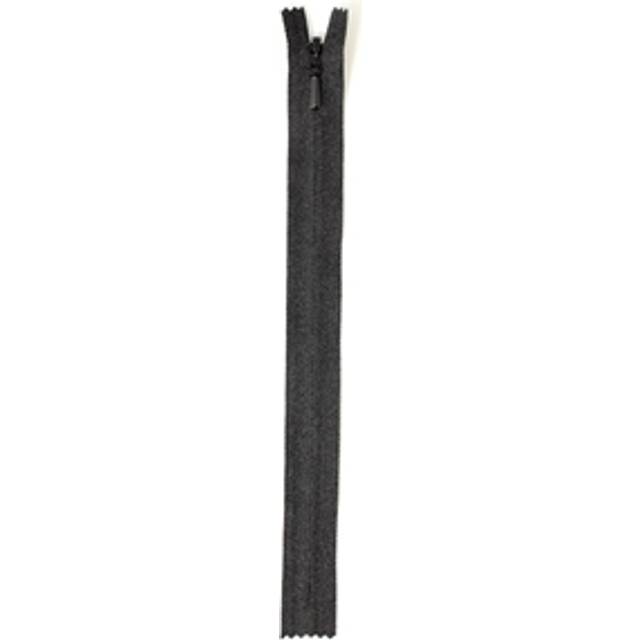 Dolt blixtlås 25 cm ej delbar 4 mm YKK - Svart